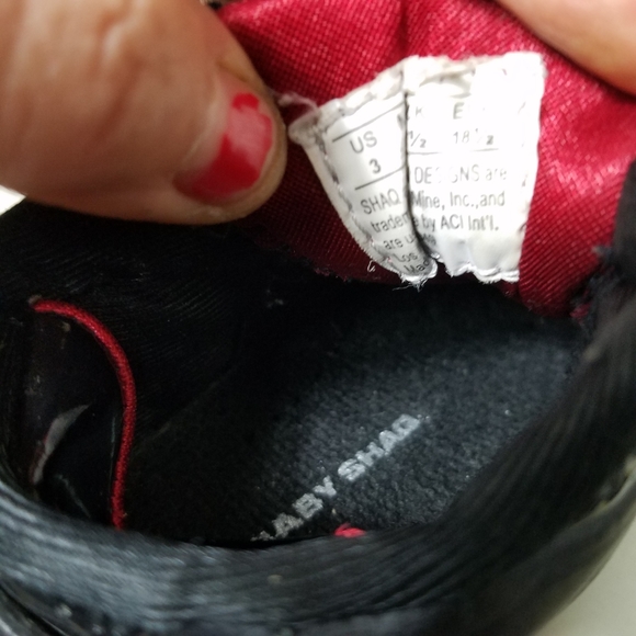 Baby Shaq Black Tennis Shoes Size 3 - Picture 7 of 7